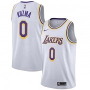 Los Angeles Lakers NBA Basketball Drakter 2020-21 Kyle Kuzma 0# Hvit Association Edition Swingman Drakt